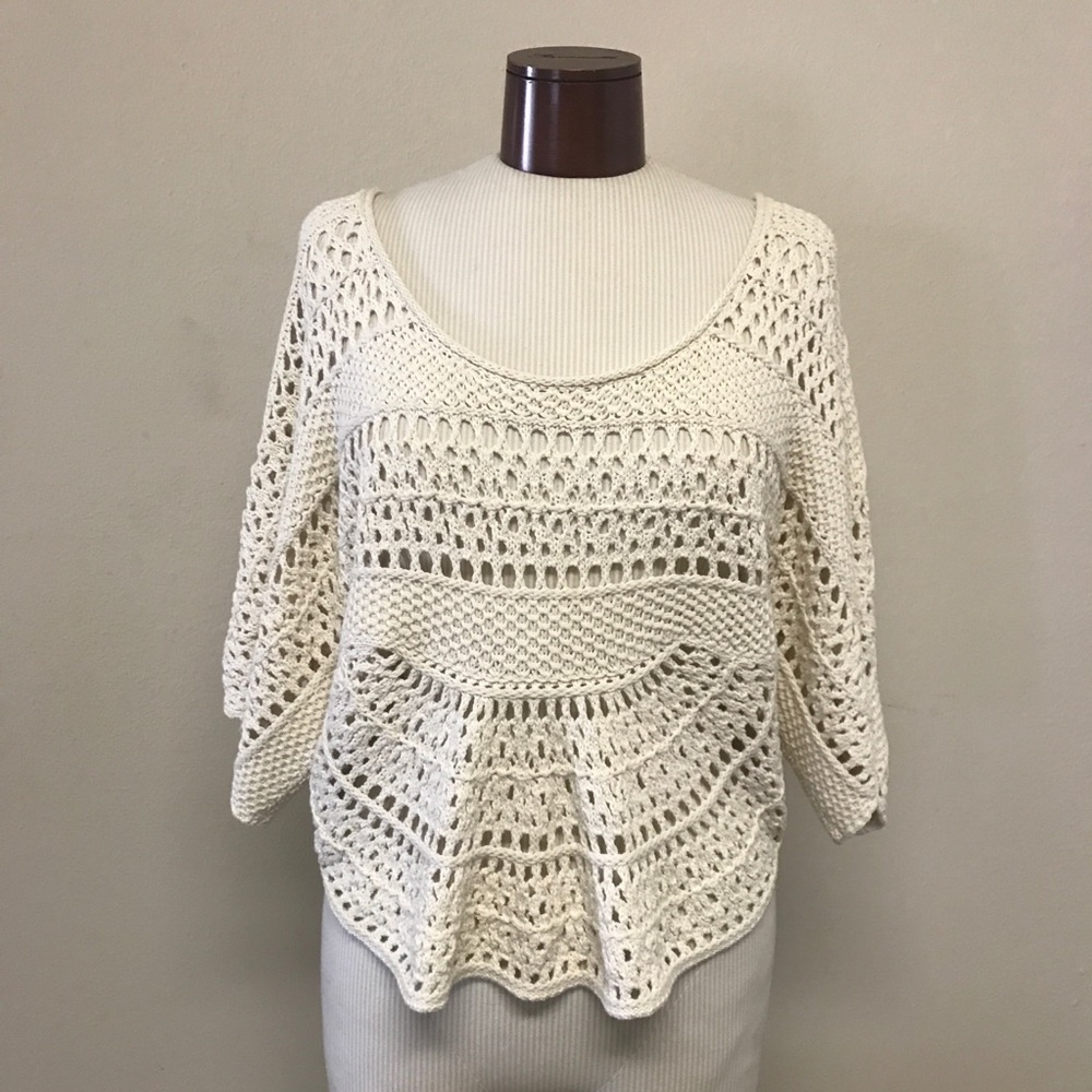 Calvin Klein  Jeans Crochet Blouse